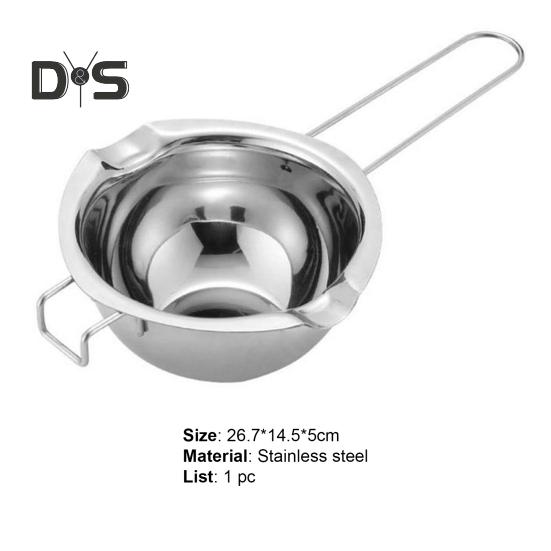 Oală de topire antiaderență pentru ciocolată Oală de lapte cu mâner lung, compactă din oțel inoxidabil