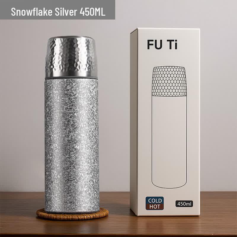 OLOEY Titanium Ice Flower Vacuum Flask Tea Tumbler