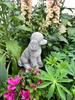 Elegant white poodle concrete mating figure