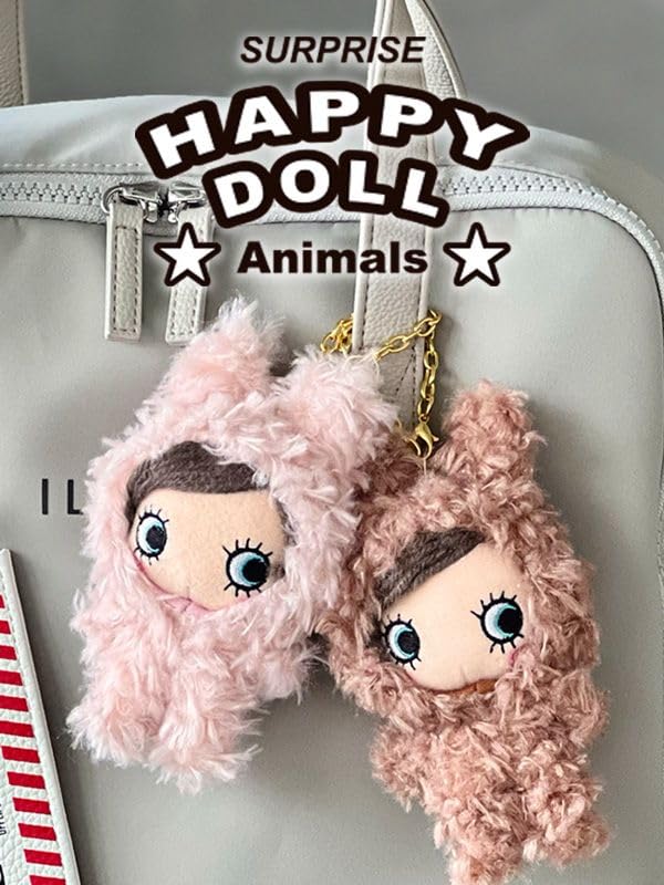 Ilmer Happy Doll Animals Hapiani, 10cm in length, palm-sized plush charm, 1 of 11 varieties, a surprise toy that you'll never know what you'll get.