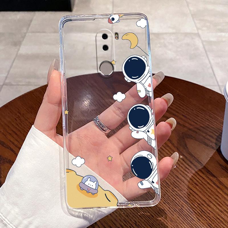 Jelly Casing For Xiaomi Poco F1 Coque Capa Clear Silicone Soft TPU Back Cover Cute Cat Rabbit Heart Protective Case Fundas