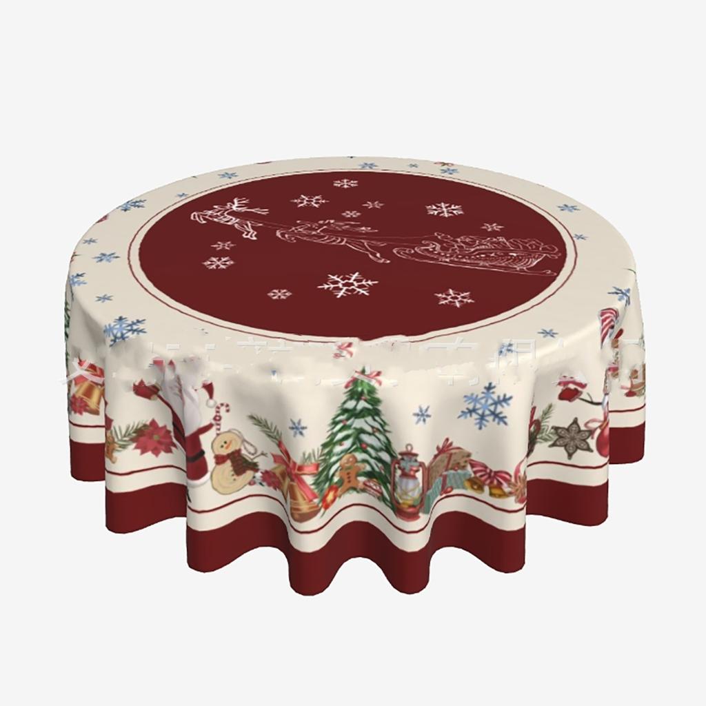 Christmas Tablecloth Christmas Party Decoration Xmas Table Decor Santa Claus Table Cover Navidad Natal New Year Gift