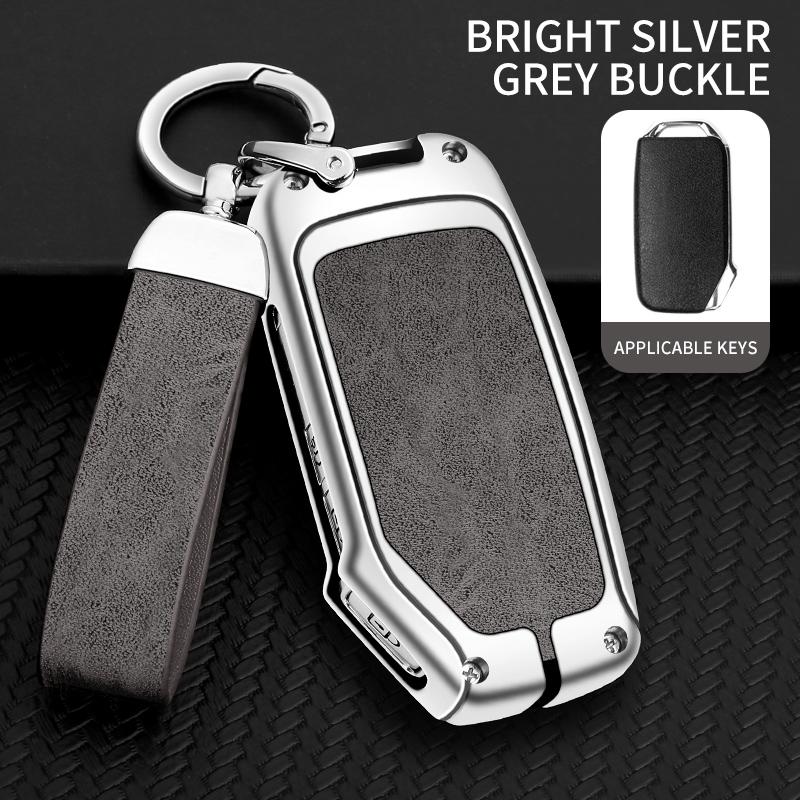 

Metal Leather Car Key Protection Shell Case Cover For Kia Sportage Ceed Sorento Cerato Forte Kx3 K5 - Auto Accessories