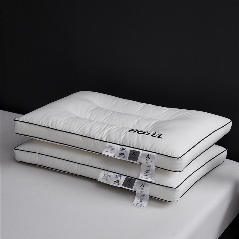 

Подушки для поддержки шеи из чистого хлопка, пара - Гостиничное качество для общежитий, Варианты средней-высокой и низкой высоты Single