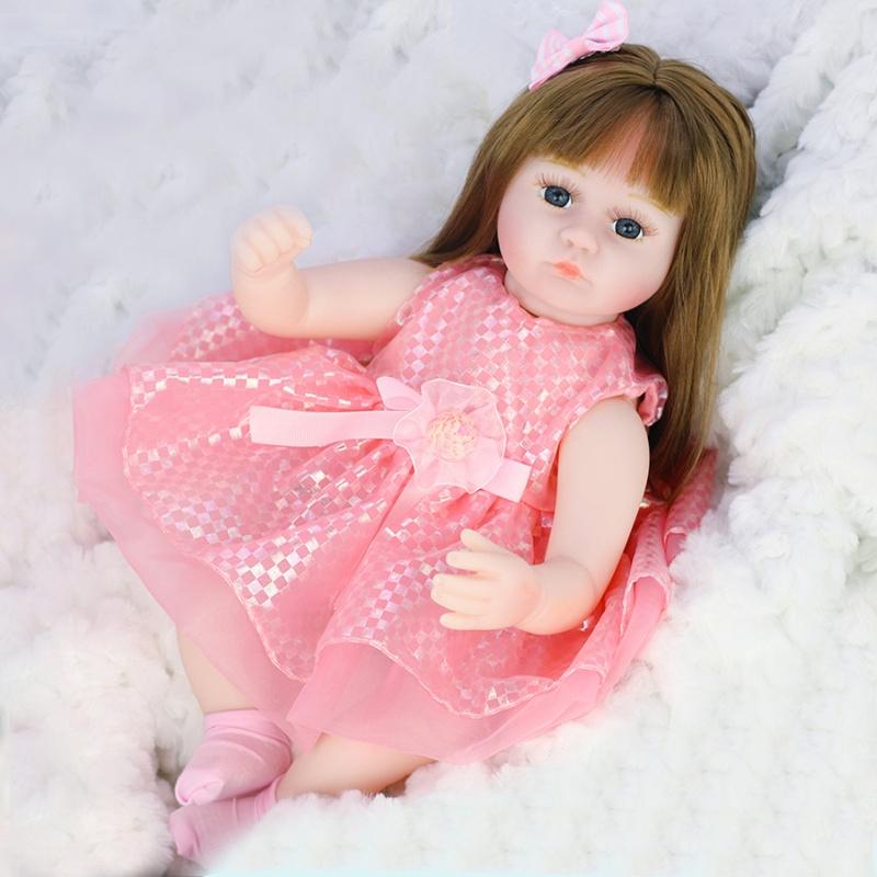 

Vivid 42cm Newborn Reborn Baby Doll With Realistic Features And Soft Silicone Body Sequin