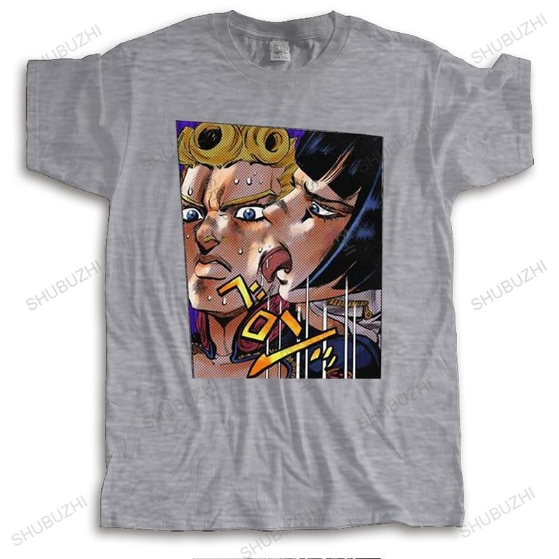 Fashion Jojos Bizarre Adventure T Shirt Unisex Short Sleeved Jean Polnareff Giorno Giovanna Casual Tshirt Pure Cotton Tee Top Merch