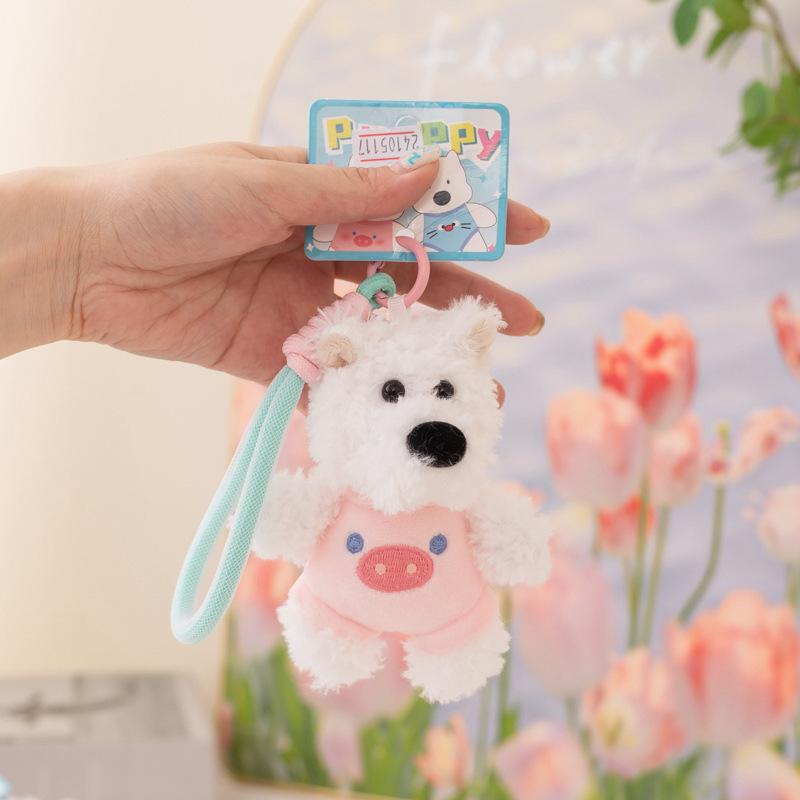 New Scribbled Puppy West Highland Bag Pendant Cute Doll Keychain To Send Girlfriend Gifts