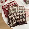Christmas Cute Plaid Scarf Women's Winter New Versatile Diamond Imitation Cashmere Shawl Thickened Couple Scarf