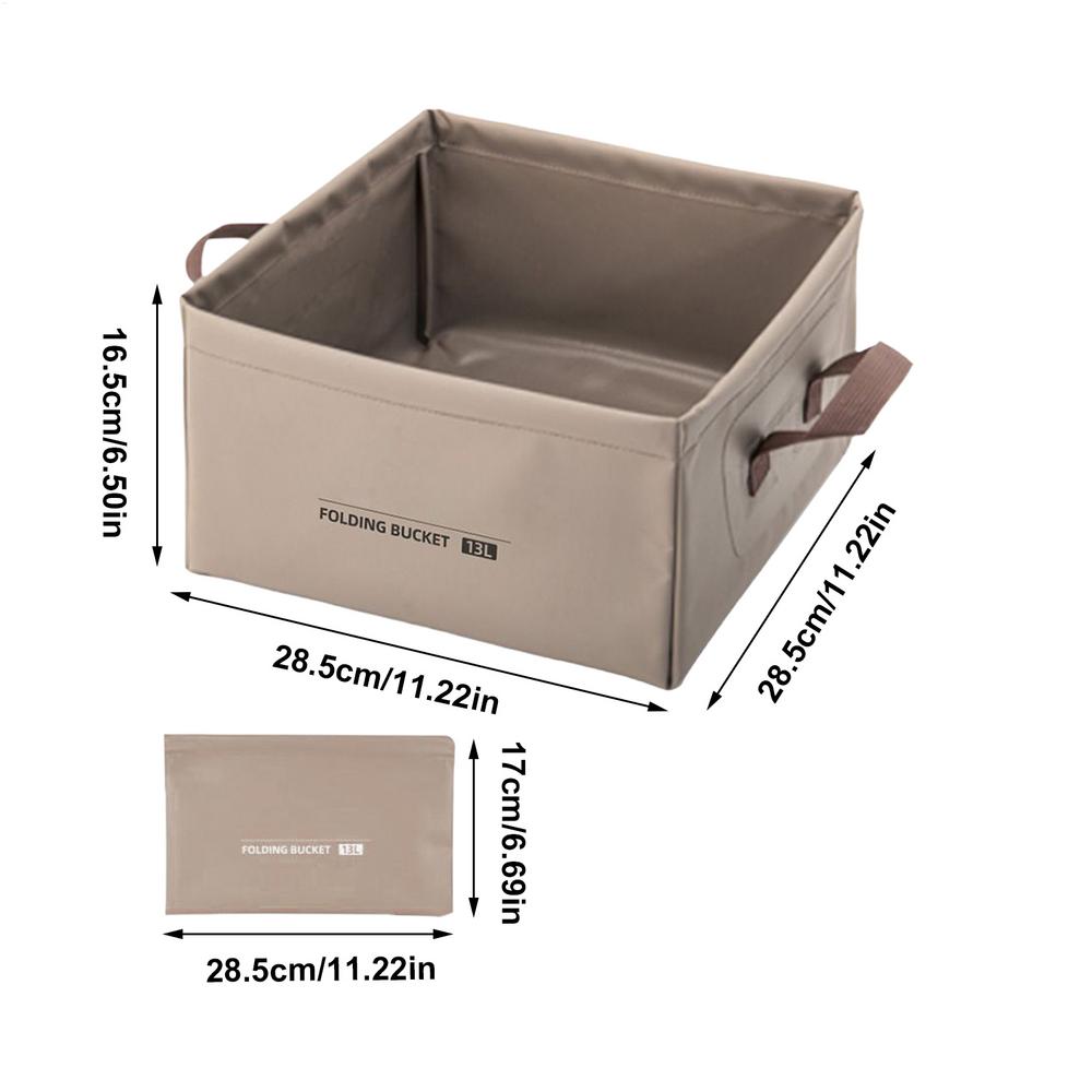 

Dish Basin Wash Bin 13L Multifunctional Container Foldable Storage Tray For Kitchen Laundry Hiking Fishing Home Camping кофейный