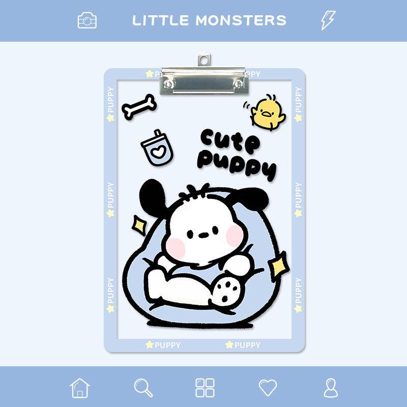 

Plywood Writing Board Acrylic Plate Holder Cartoon Student Pad Only for Pupils A4 Writing File Folder Cute Zhai Zhai Dog Blue