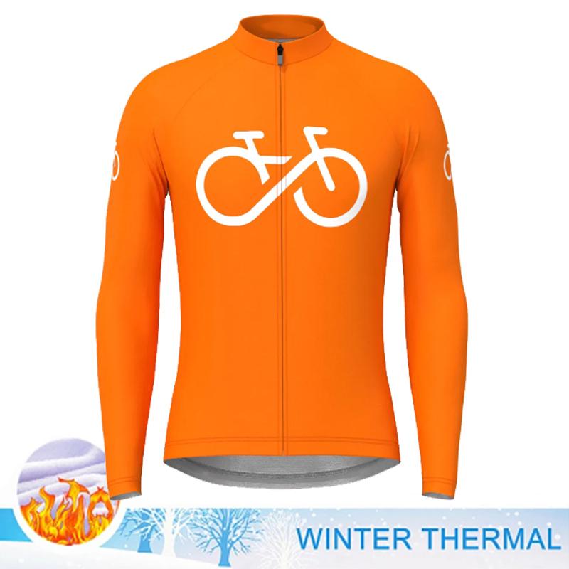 Bicycle Wear 2025 Winter Warm Jacket Men Cycling Clothes Thermal Fleece Long Sleeve Shirts Maillot Ciclismo Mountain Bike Clothing
