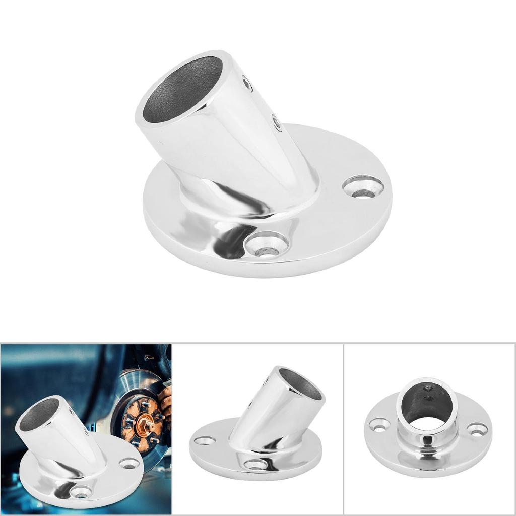 22mm 7/8 Zoll Edelstahl Marine Boot Handlauf Beschlag 60 Grad Runde Basis