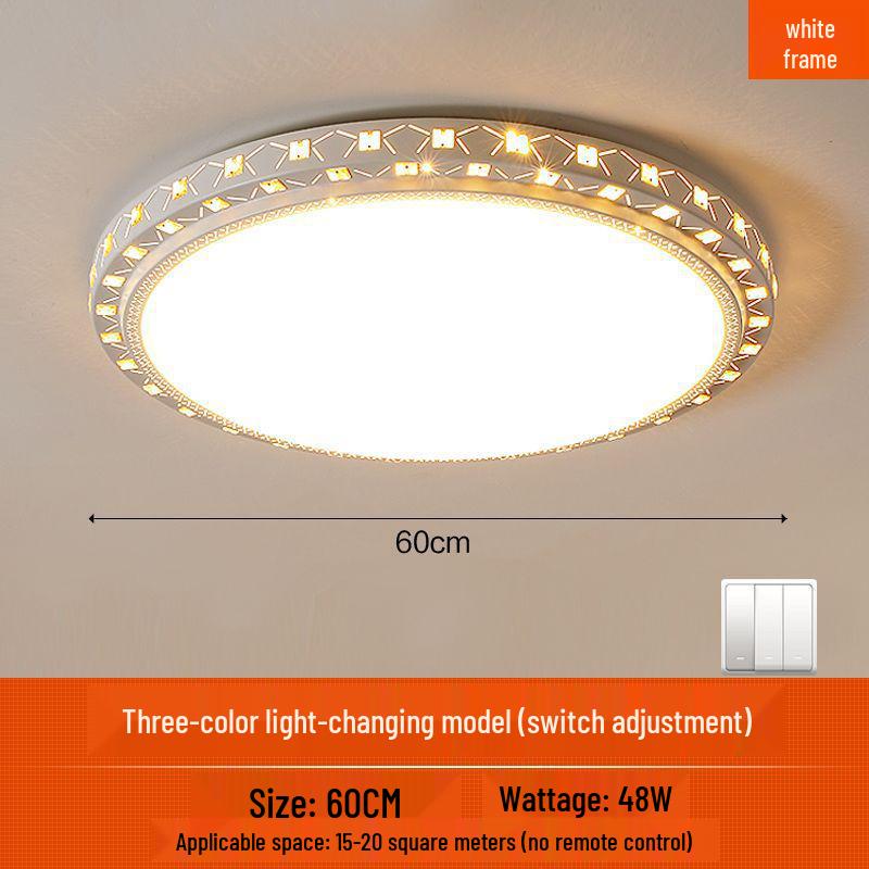 LED Ceiling Light: Simple, Atmospheric Round Fixture for Living Room, Dining Room, Study, and Bedroom.