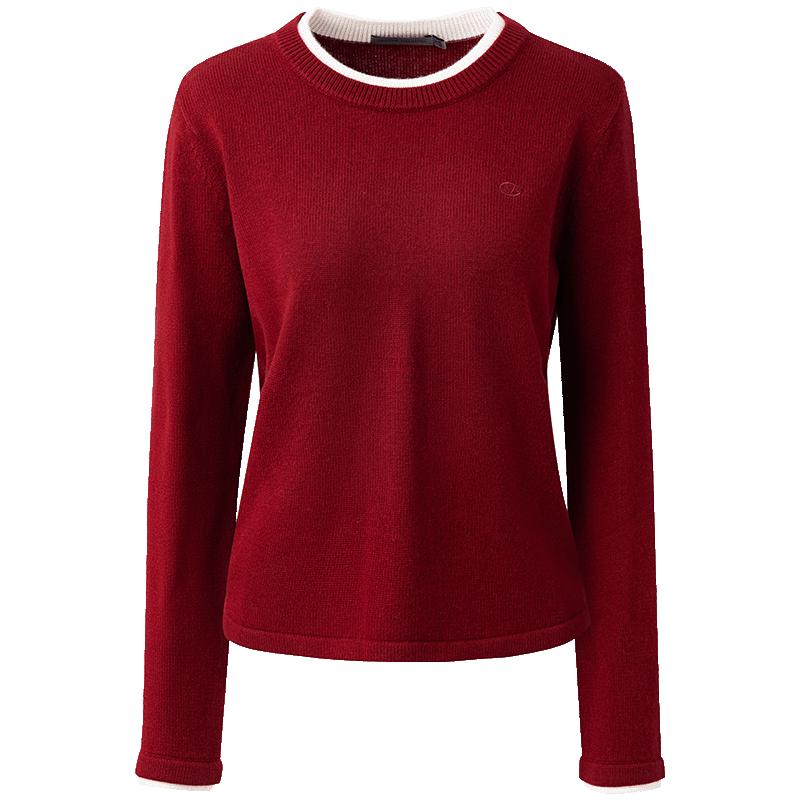 

GIOVANNI VALENTINO Women s Pure Wool Fake Two-Piece Knit Sweater M