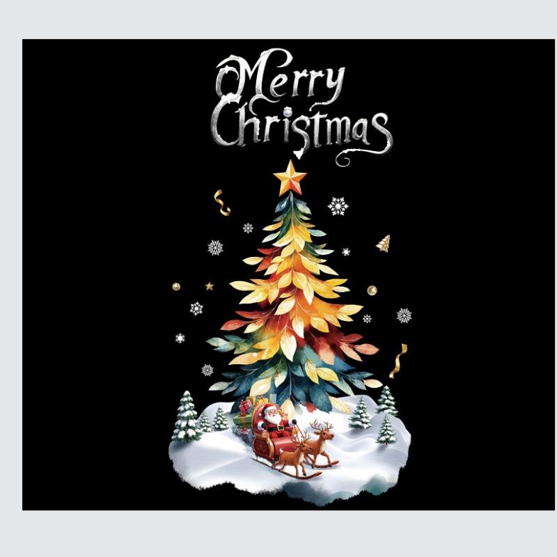 2025 Novoroční samolepky na okno Vánoční dekorace Santa Claus Sněhulák Samolepka na vánoční stromek Dekorace na skleněné okno Obtisk Vánoční dárek