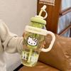 Hello Kitty 1300ml Large Plastic Straw Cup