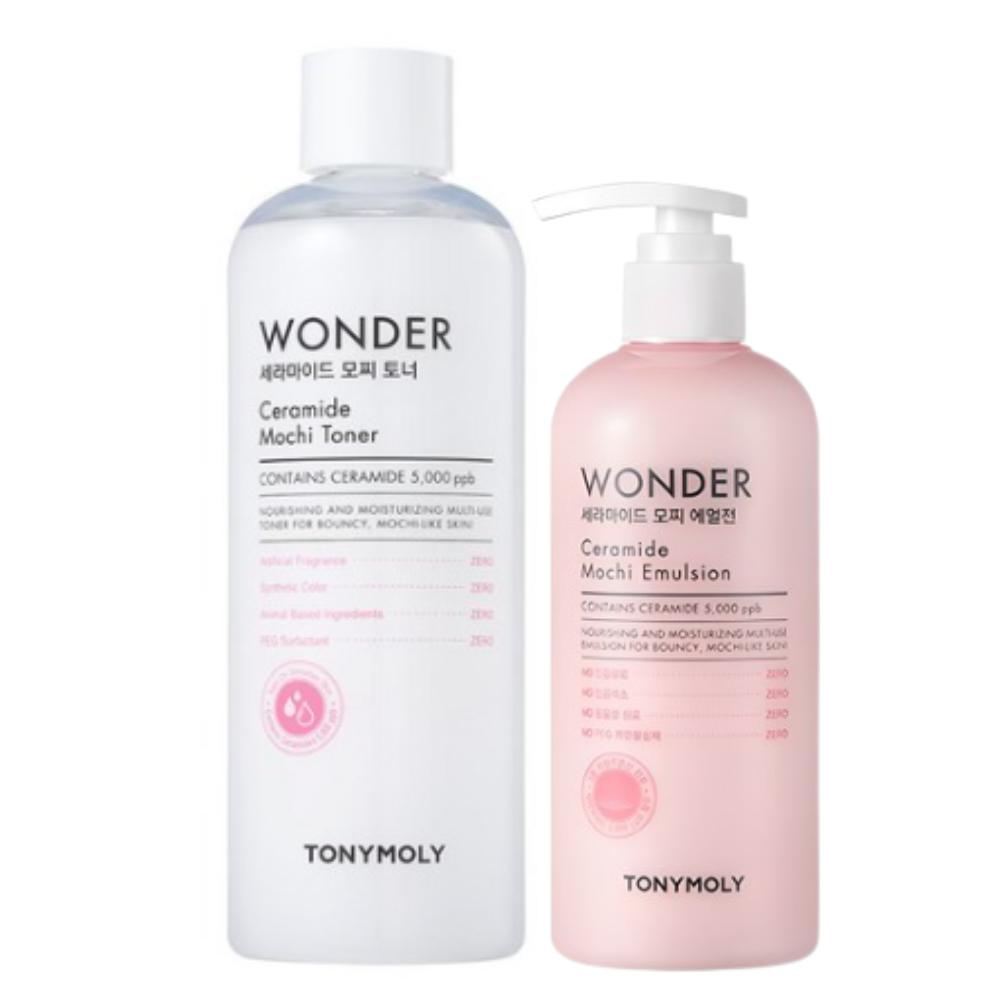 [TONYMOLY] Wonder Ceramide Mochi Toner & Emulsion Set (500ml+300ml)