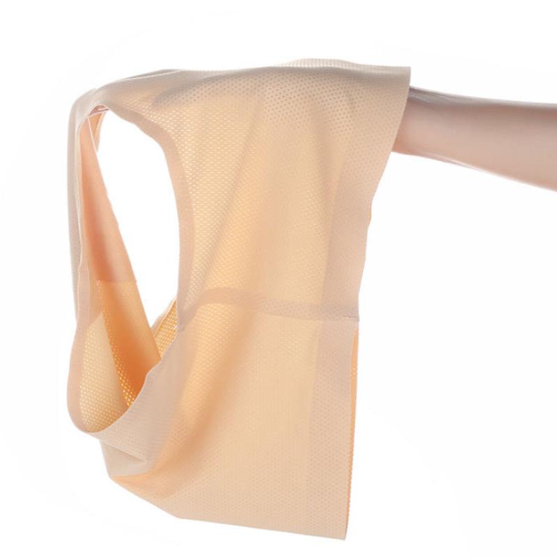 Women's Mid-Waist Plus Size Ice Silk Panties Seamless Breathable One-Piece Comfortable Panties