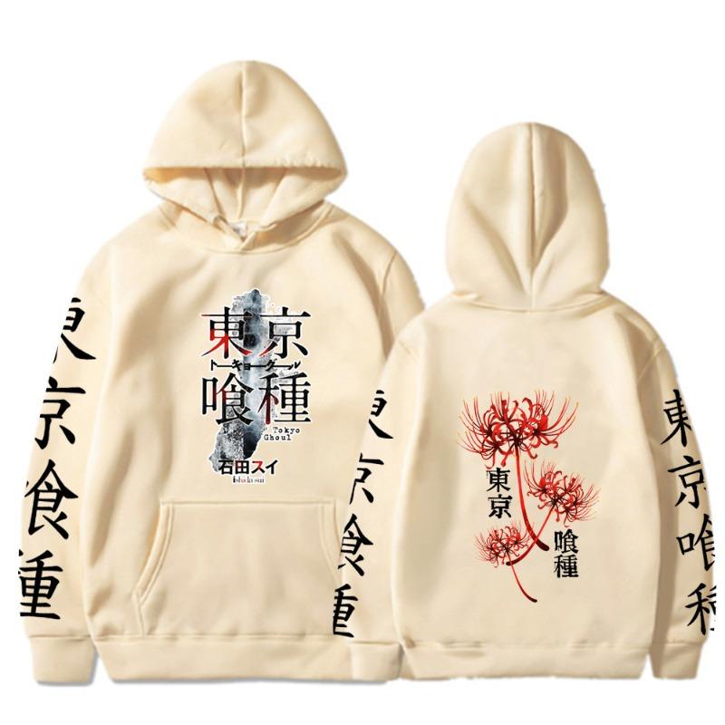 Tokyo Ghoul Japanese Animation Men's Hoodie Vintage Unisex Pullover Men Vintage Graphic Hoody Tops Streetwear Clothing