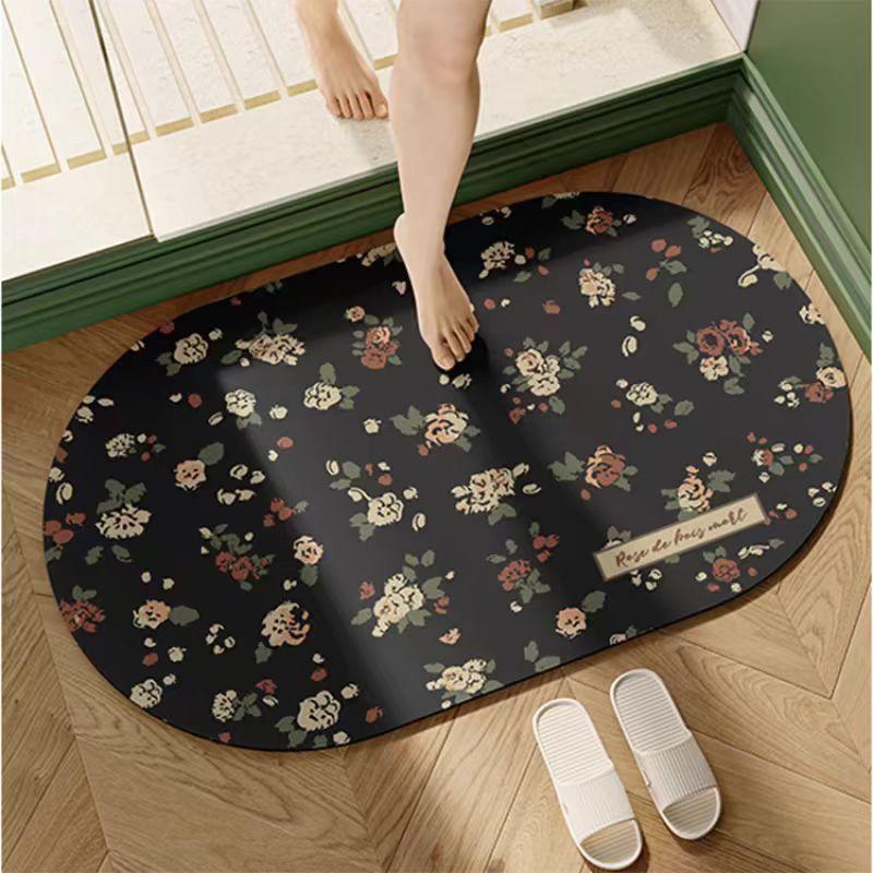 Diatom mud floor mat, quick drying anti slip door mat, bathroom mat, bathroom foot mat