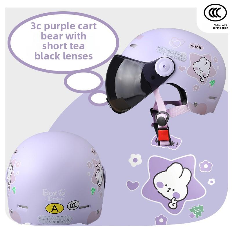 Helmets Women's Summer Electric Motorcycles Men's and Women's Half Helmets Battery Cars Universal In All Seasons