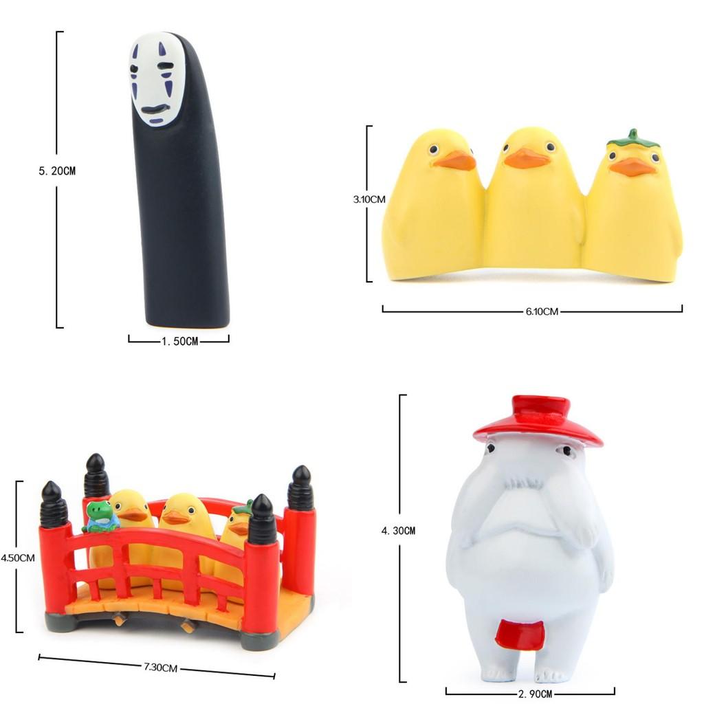 No Face Man Duck Bridge Desktop Pvc Action Figures Model Toy Gifts Decoration