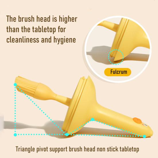 Öl-Pinsel mit Flasche Hitzebeständiger Silikon-Backpinsel Niedlicher Enten-Pinsel und Flasche zum Grillen Kochen Backen Barbecue Camping