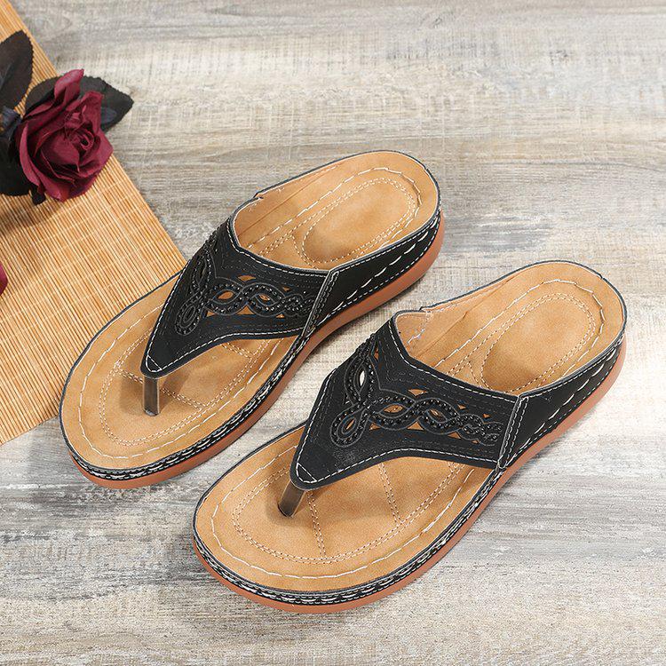 2022 Summer Rhinestone Thick Sole Plus Size Sandals