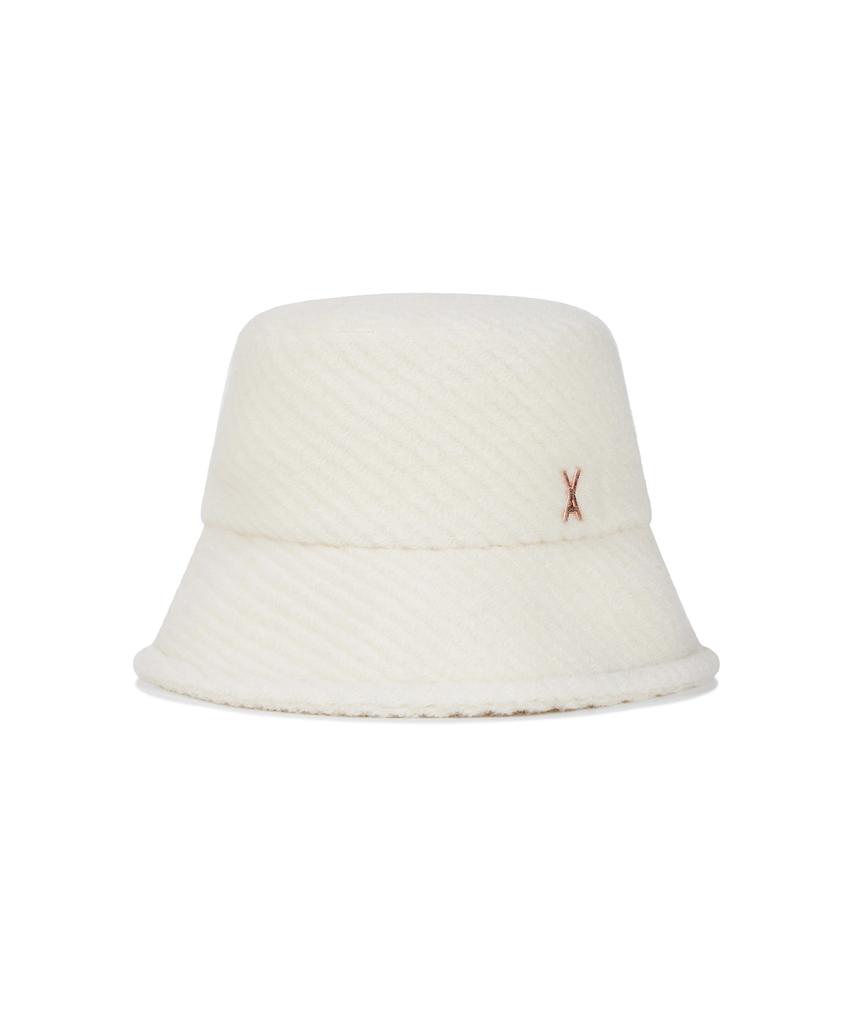 Bajal Va Studded Fleece Bonnet Hat White