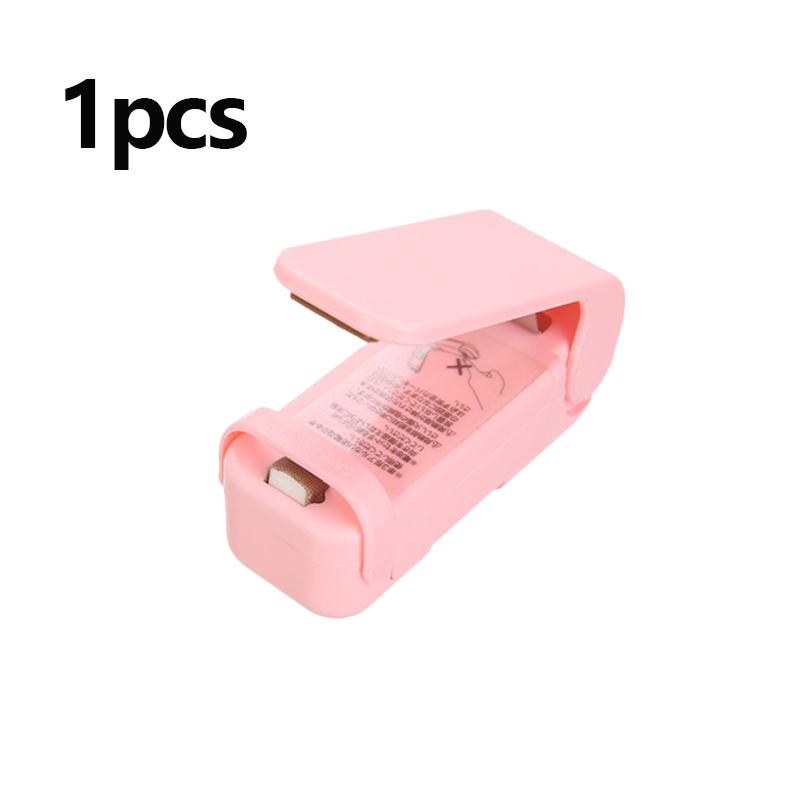 

1/2 шт., мини-термосварочная машина для запечатывания пакетов, термопластик для пищевых пакетов, портативный герметик, упаковка, кухонные аксессуары 1pcs розовый