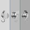 Punching Polished Easy to Install Suction Cup Hooks Chrome-Plated Organization Bathroom Shower