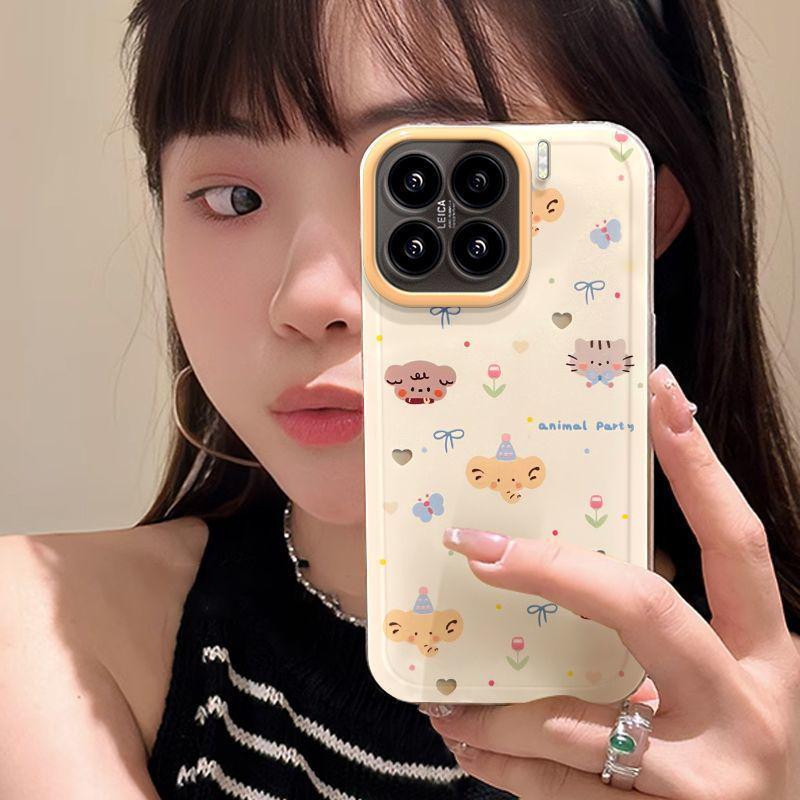 

Xiaomi 17 Pro Max Phone Case with Lanyard - Butterfly & Little Elephant Design Xiaomi 17