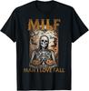 MILF Mann Ich Liebe Herbst Lustiges Skelett Kürbis Halloween T-Shirt Unisex T-Shirt