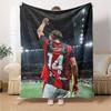 Luka Modrić Football Player Flannel Throw Blanket, Soft Warm Sofa Bed Cover, Soccer Fan Home Decor Gift for Living Room Bedroom