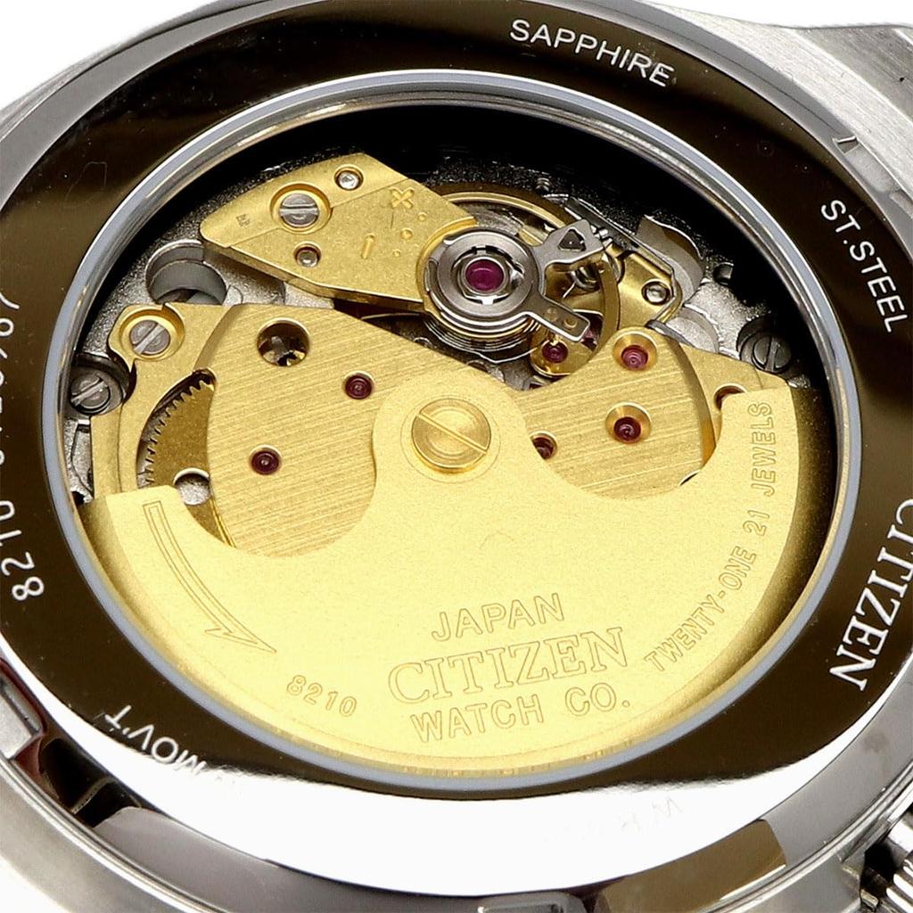 CITIZEN TSUYOSA Collection AUTOMATIC Watch Black with Sapphire Rainbow Overseas Model Men's NJ0151-53E, Crystal, Indexes, Silver, [Used]