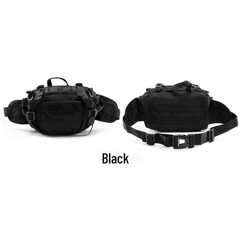 

Чоловіча водонепроникна камуфляжна тактична сумка - багатофункціональна сумка через плече, через плече та пояс для подорожей на природі та альпінізму чорний