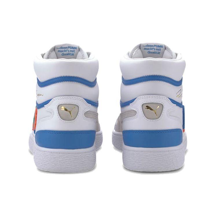 Puma Ralph Sampson Mid Badges - White Palace Blue Unisex Sneakers Grey-Violet 371769-01