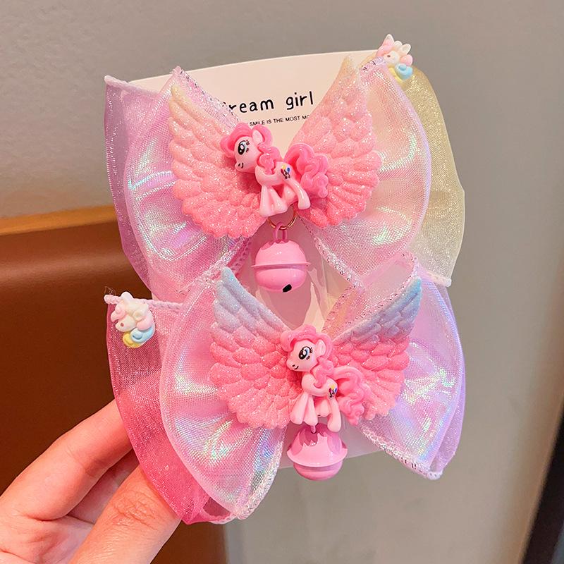 Regenbogen Schleife Geflochtene Haarspange für Mädchen - Niedliches Haaraccessoire mit Band Haarspange
