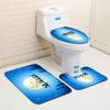Weihnachts-Badezimmer-Bodenmatte Toilette Dreiteiliges Set