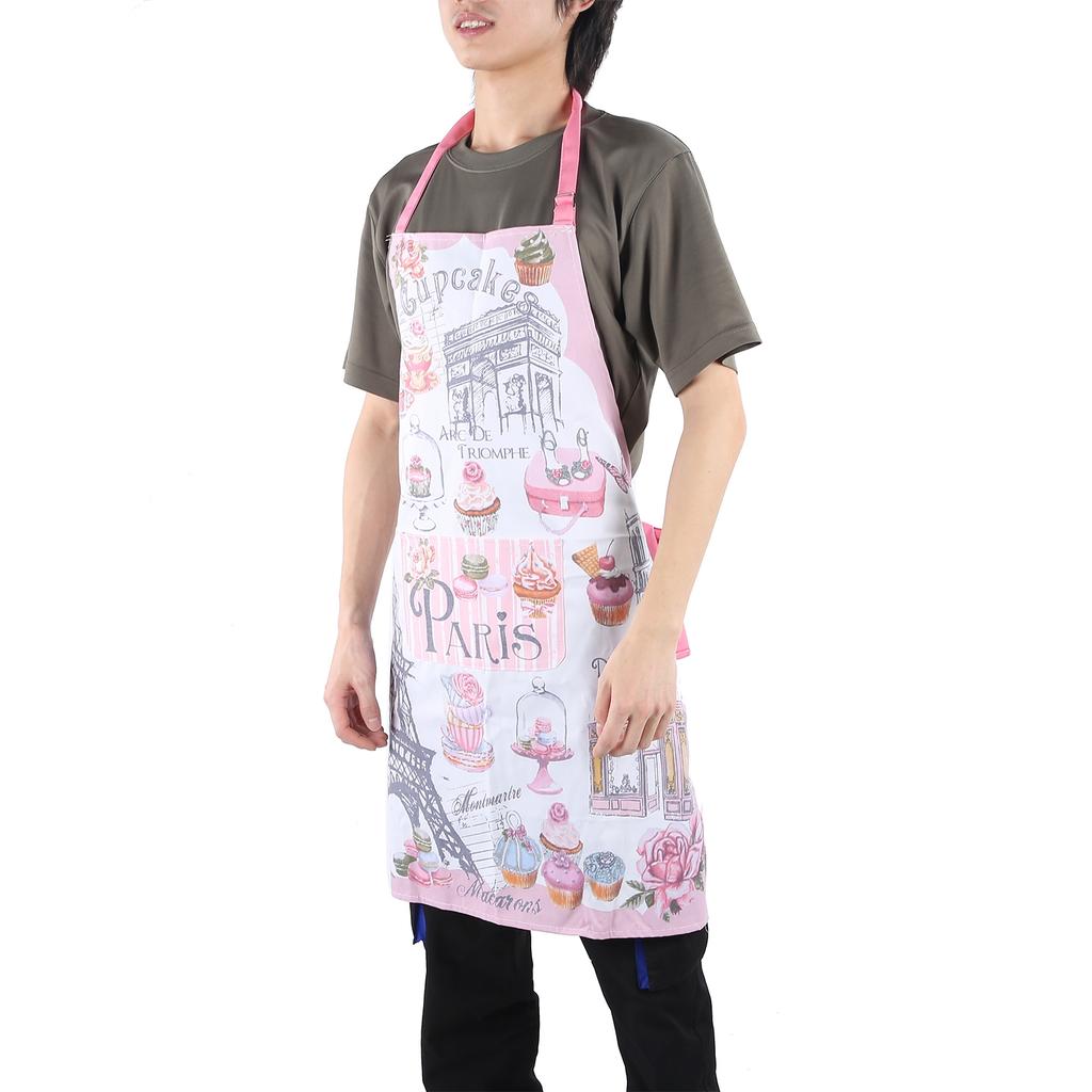 Kitchen Apron Women Men Sleeveless Cartoon Printed Household Apron for Cooking BakingType 2