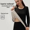 Dames Kasjmier Zijde Lyocell Naadloos Geborsteld Basislaag Set - Warm Top met Ronde Hals & Broek