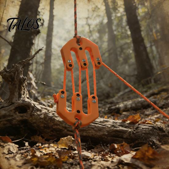 Heavy Lifting Rope Hoist 1 Pair Block And Tackle Pulley System Ultralight Hunting Game Backcountry Gear Garage Outdoor Tools