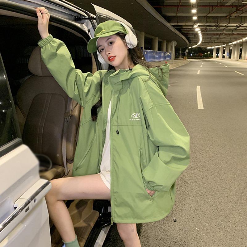 Men Women Hoodie Hooded Baseball Jacket Long Sleeves Loose Casual