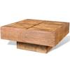  Square Mango Wood Coffee Table, Brown