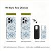 Refined Blue Gold Ornate Baroque Floral Pattern Graphic Art Film Aesthetic Protective Shockproof Bumper Case Cover For iPhone 13 14 15 16 Pro Max Plus