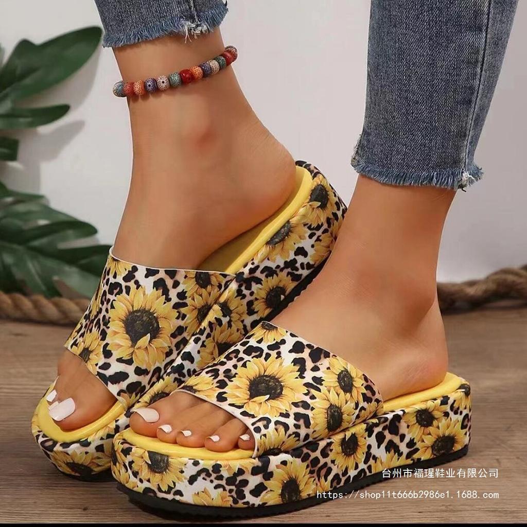 Platform Slippers Autumn and Summer Home Couple Non-slip Bottom Wear-resistant Sweat-absorbing Soft Bottom Slippers