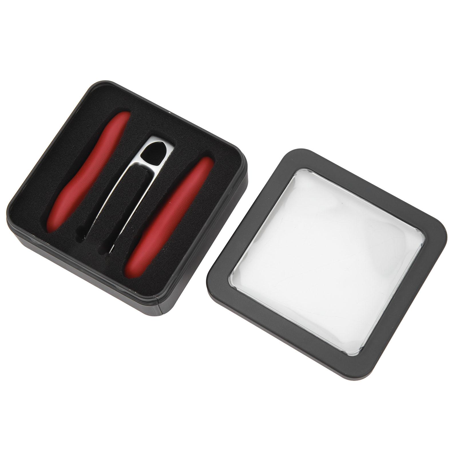 Car Smart Key Cover Case Leather Keyless Entry Remote Key Fob Protector Shell for Panamera Cayenne 911 Taycan Red