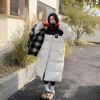 Autumn Winter Thicken Warm Parka Women Casual Contrast Color Big Pocket Loose Long Hooded Coat Jackets Outwear