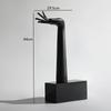 Light Luxury Black Metal Sports Figures Wrought Iron Sculpture Dance Pose Yoga Figure Living Room Decoration Home Decoration