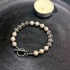 Geometric Style Handmade Pearl Bracelet With Colorful Crystals For Summer Gift Giving